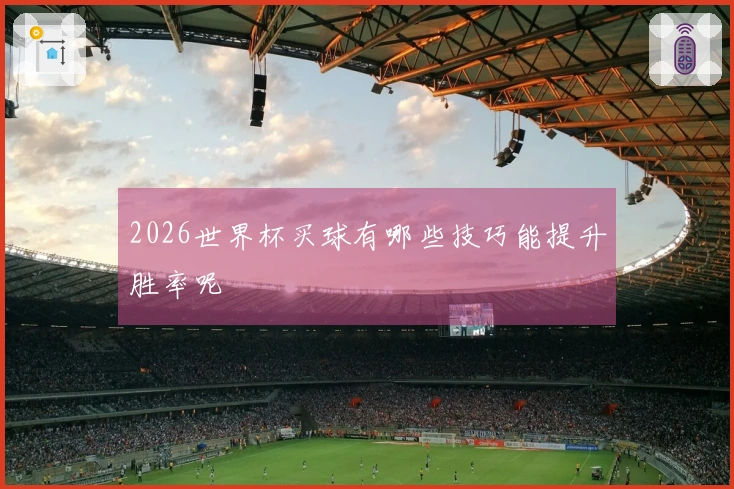 2026世界杯买球有哪些技巧能提升胜率呢